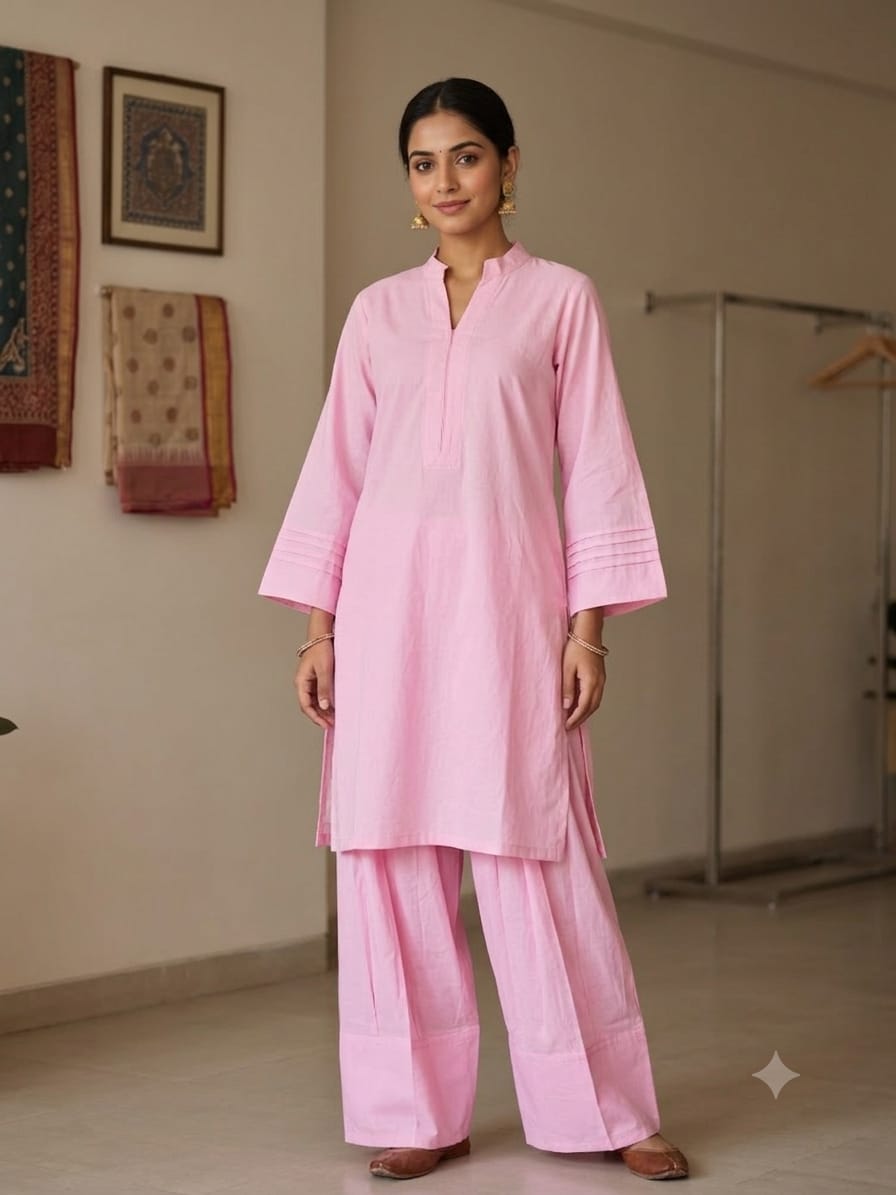 Cotton Kurta with Farshi Salwar Set